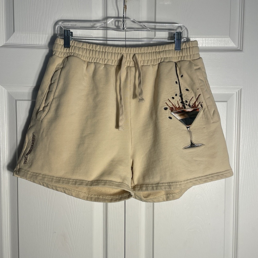 Mr Eatwell Miss Eatwell Shorts Women‎ Yellow Espresso Martini Graqhics Cocktail